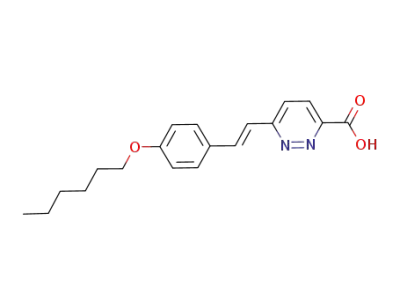 6-[2-(4-hexyloxyphenyl)vinyl]pyridazine-3-carboxylic acid
